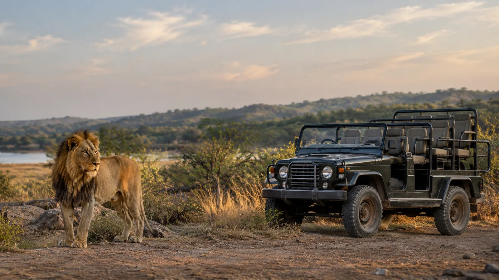 Gir National Park Asiatic lion jeep safaris